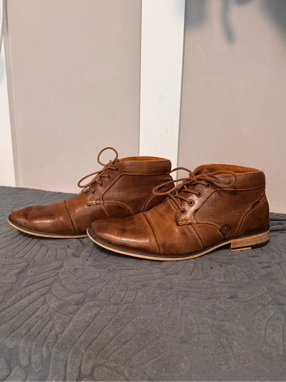 Steve Madden P-Klatin Brown Leather Cap Toe Chukka Boots Men’s sz10